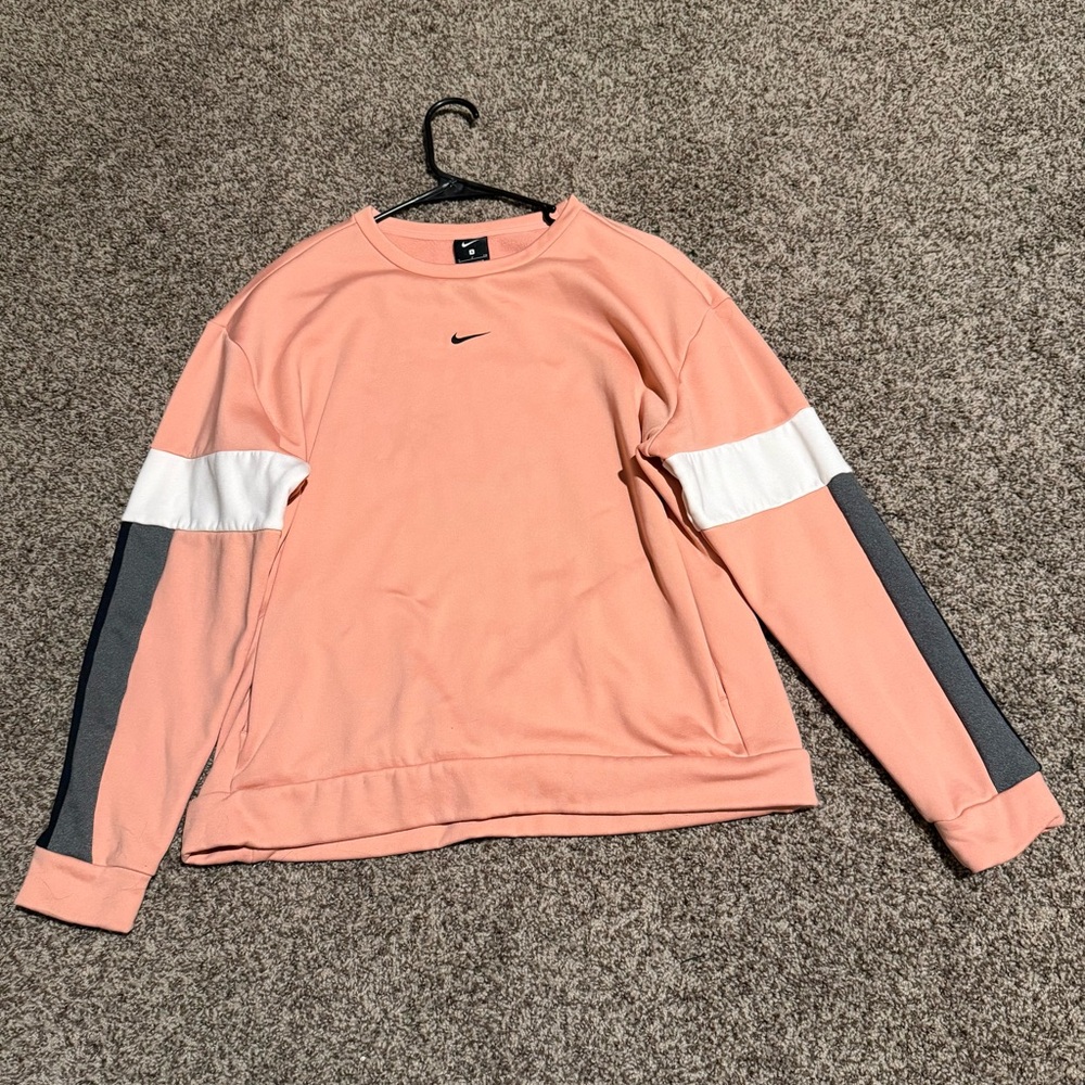 Nike Peach Sweatshirt with Black Logo